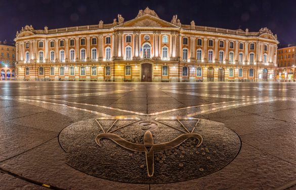 The Capitole Square In Toulouse At Night