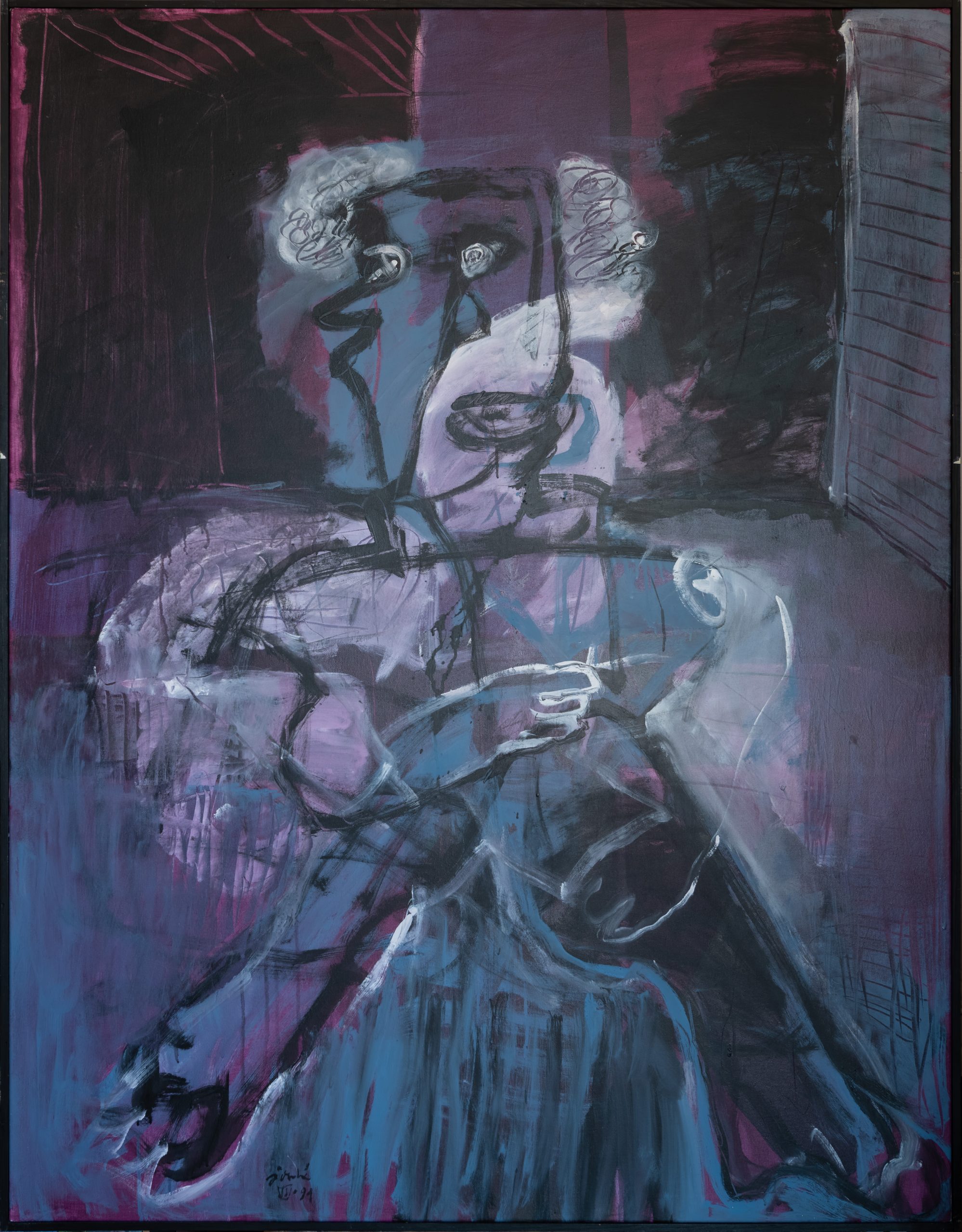 Joan Jordà, Chevelure D'argent, 1991, Acrylique Sur Toile, 146 X 114 Cm (Crédit : Sacha Federovski)