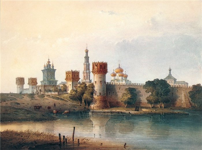 Le monastère de Novodiécitchi par L. A. Weiss (1832)