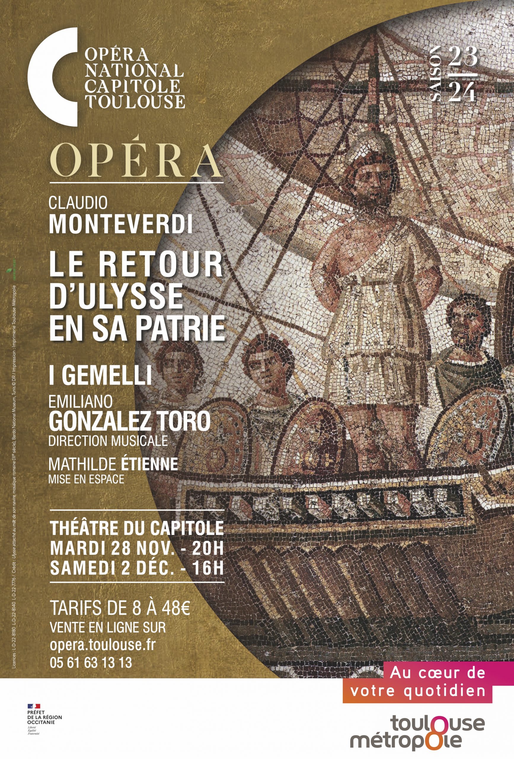 Opéra National Du Capitole Le Retour D'Ulysse En Sa Patrie