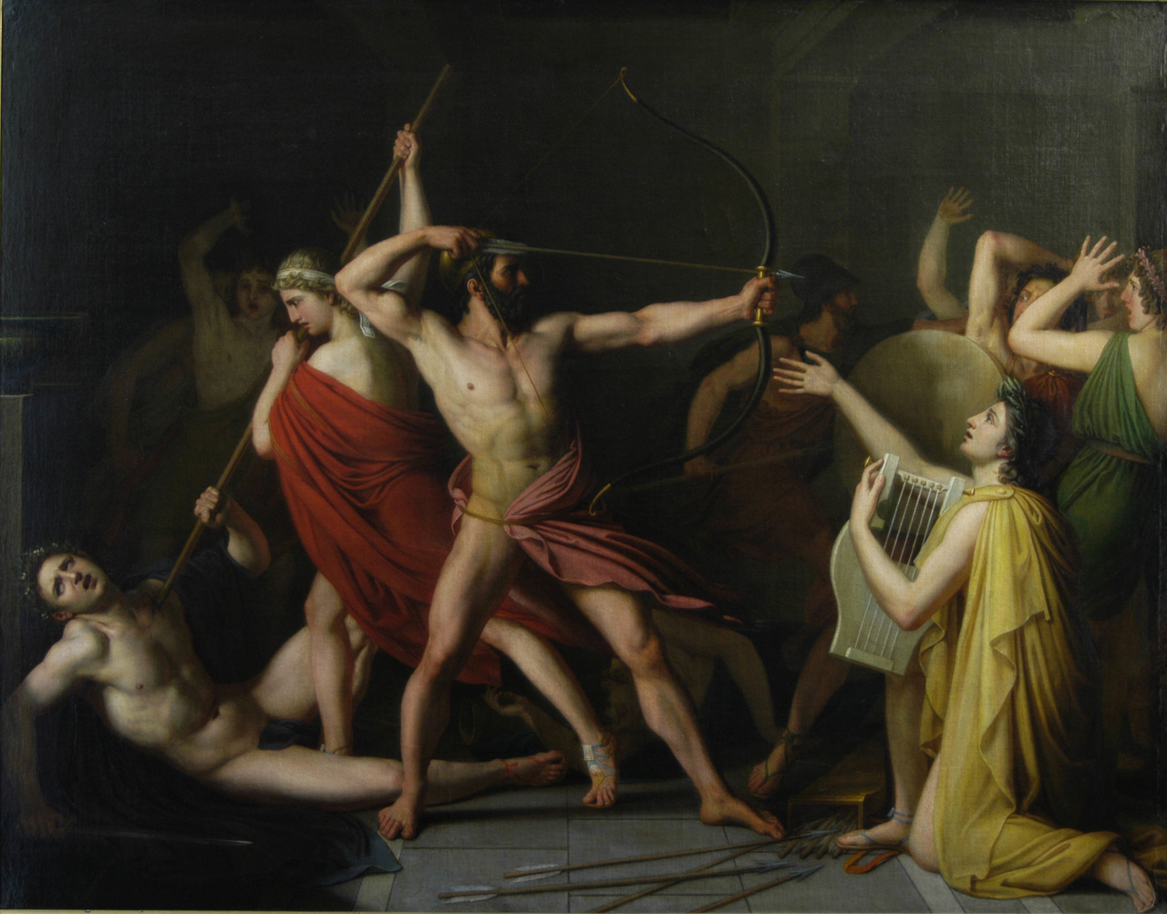 Massacre des cupides prétendants par Ulysse et Télémaque - Thomas Degeorge