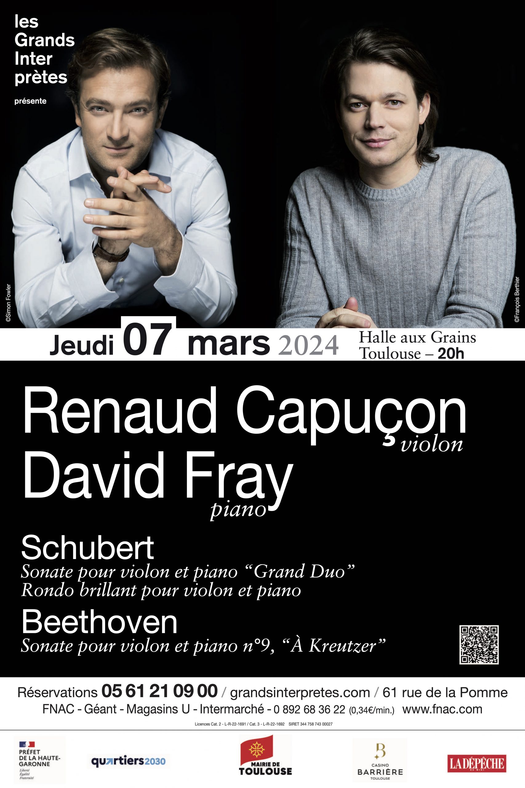 Les Grands Interprètes Renaud Capuçon Et David Fray
