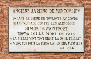Toulouse Plaque De Simon De Monfort