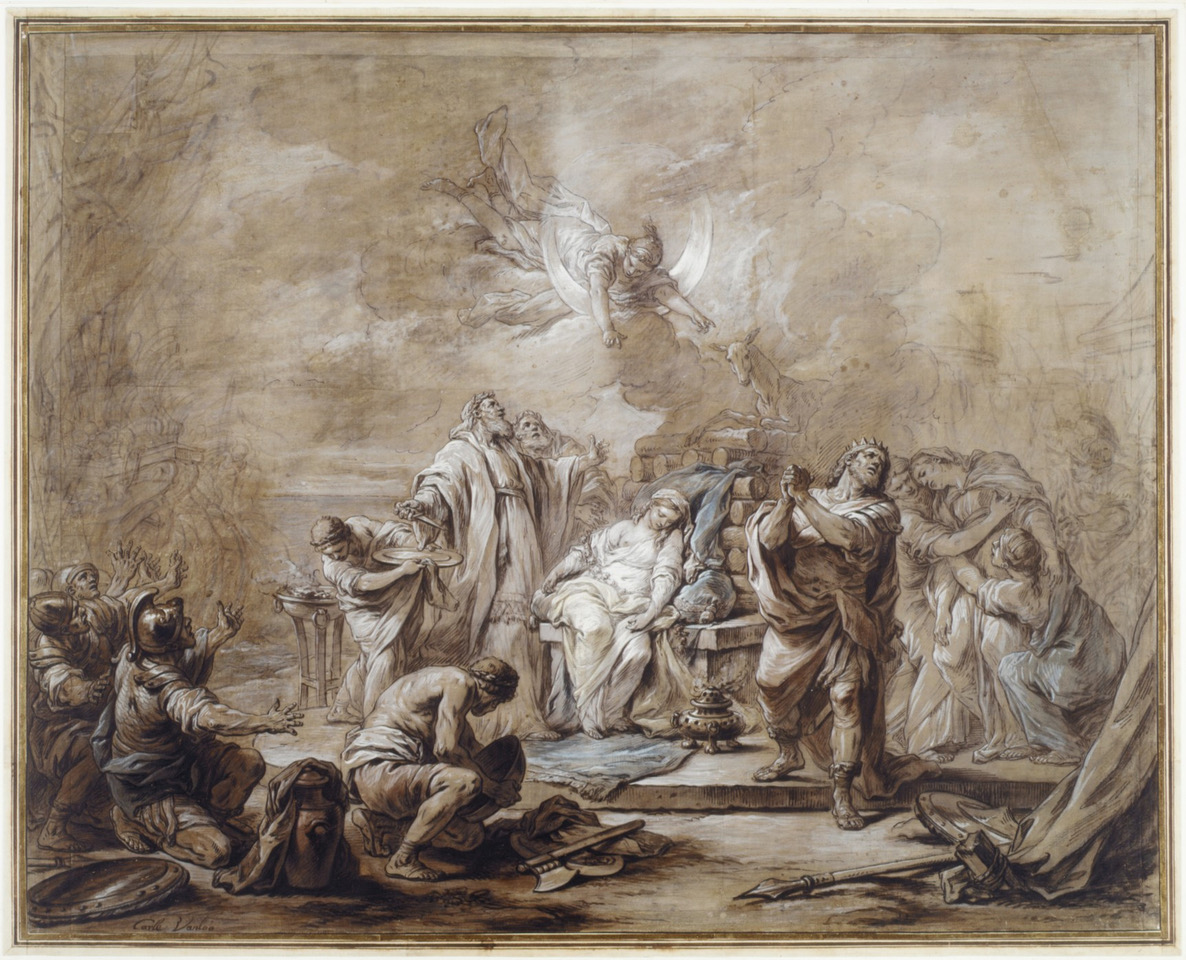 Charles André Van Loo (1705 1765) - Le sacrifice d'Iphigénie