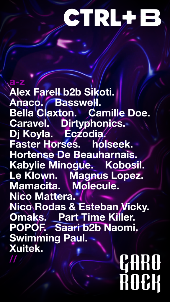 Affiche Scène CTRLB Garorock 2025