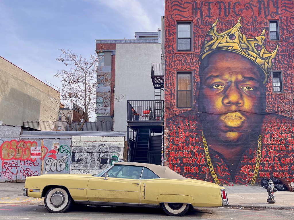 Portrait de Christopher Wallace alias Biggie Smalls à Brooklyn, New York - Source : Flickr