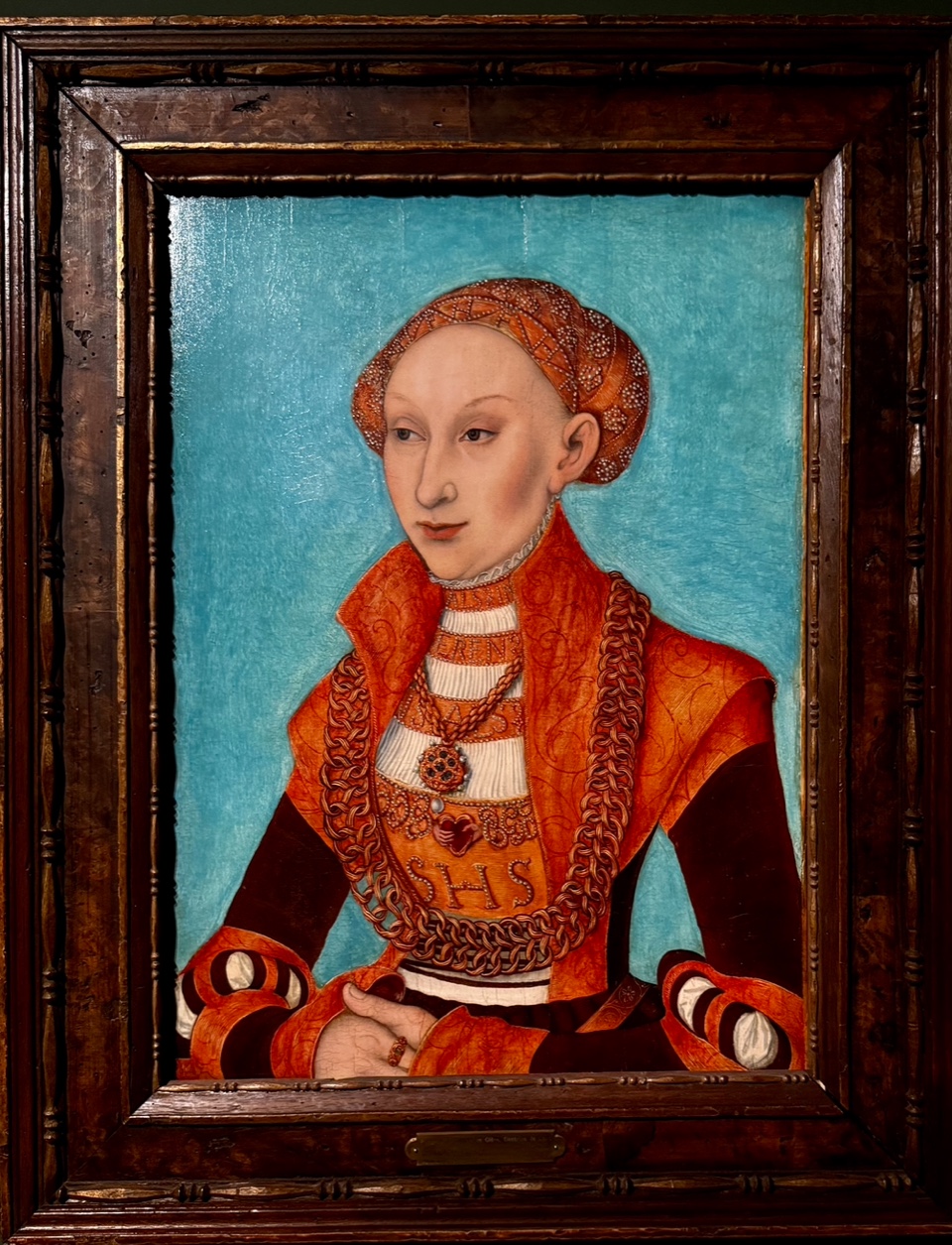 Portrait De Sibylle De Clèves Huile Sur Bois De 1535 Lucas Cranach L'Ancien