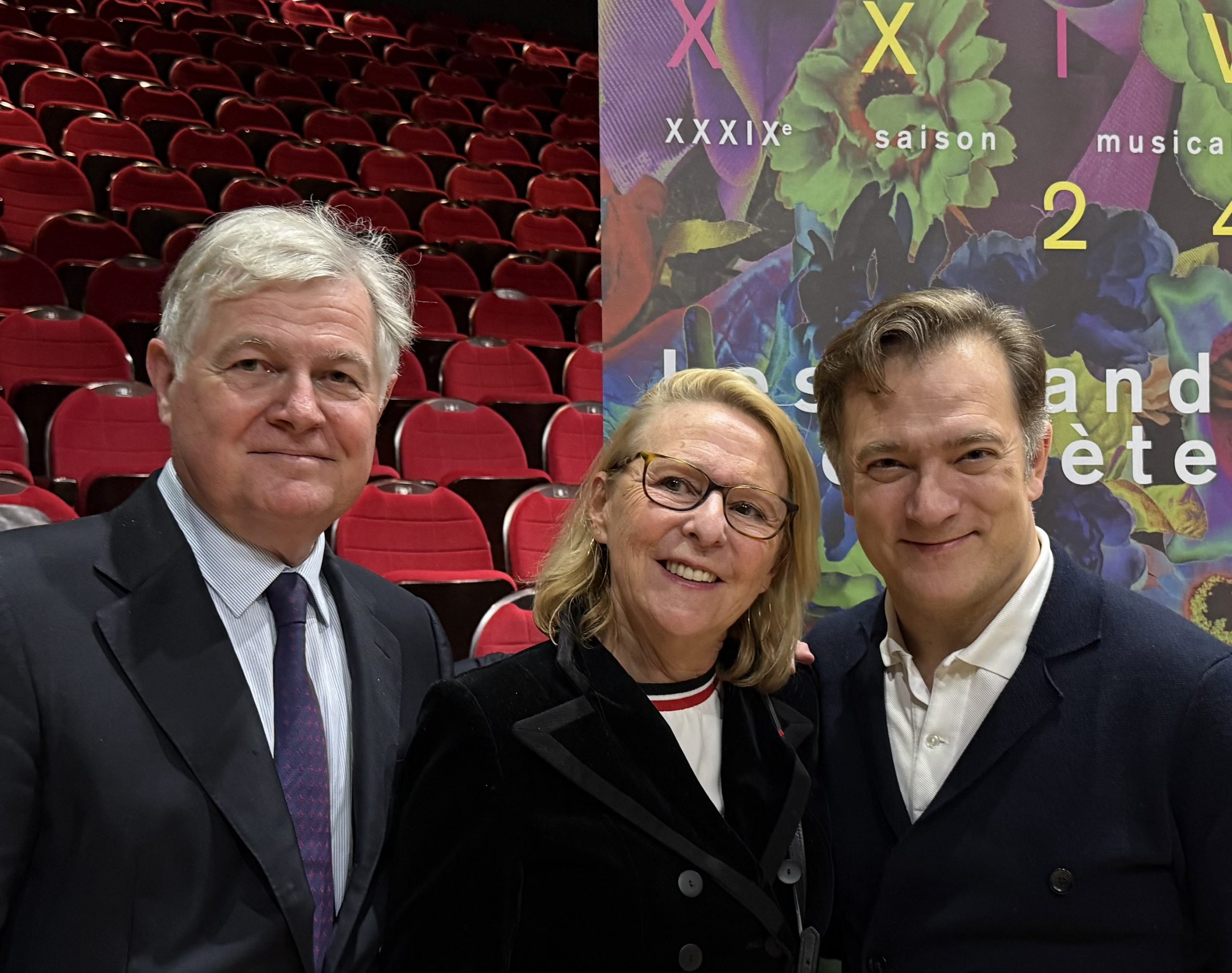 Thierry et Catherine D'Argoubet avec Renaud Capuçon