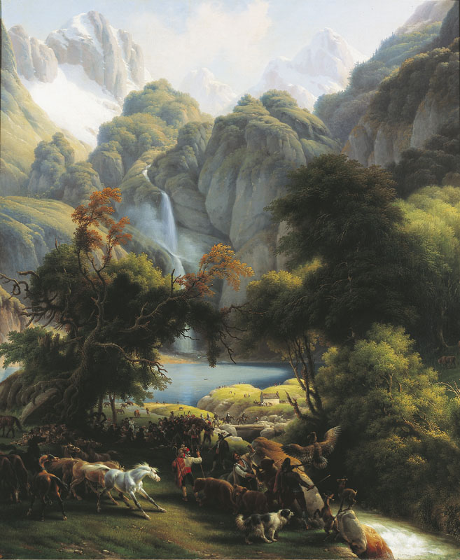 Louis François LEJEUNE La Chasse À L'ours Vers La Cascade Du Lac D'Oo, Près De Bagnères De Luchon Musée Des Augustins 2000 1 1