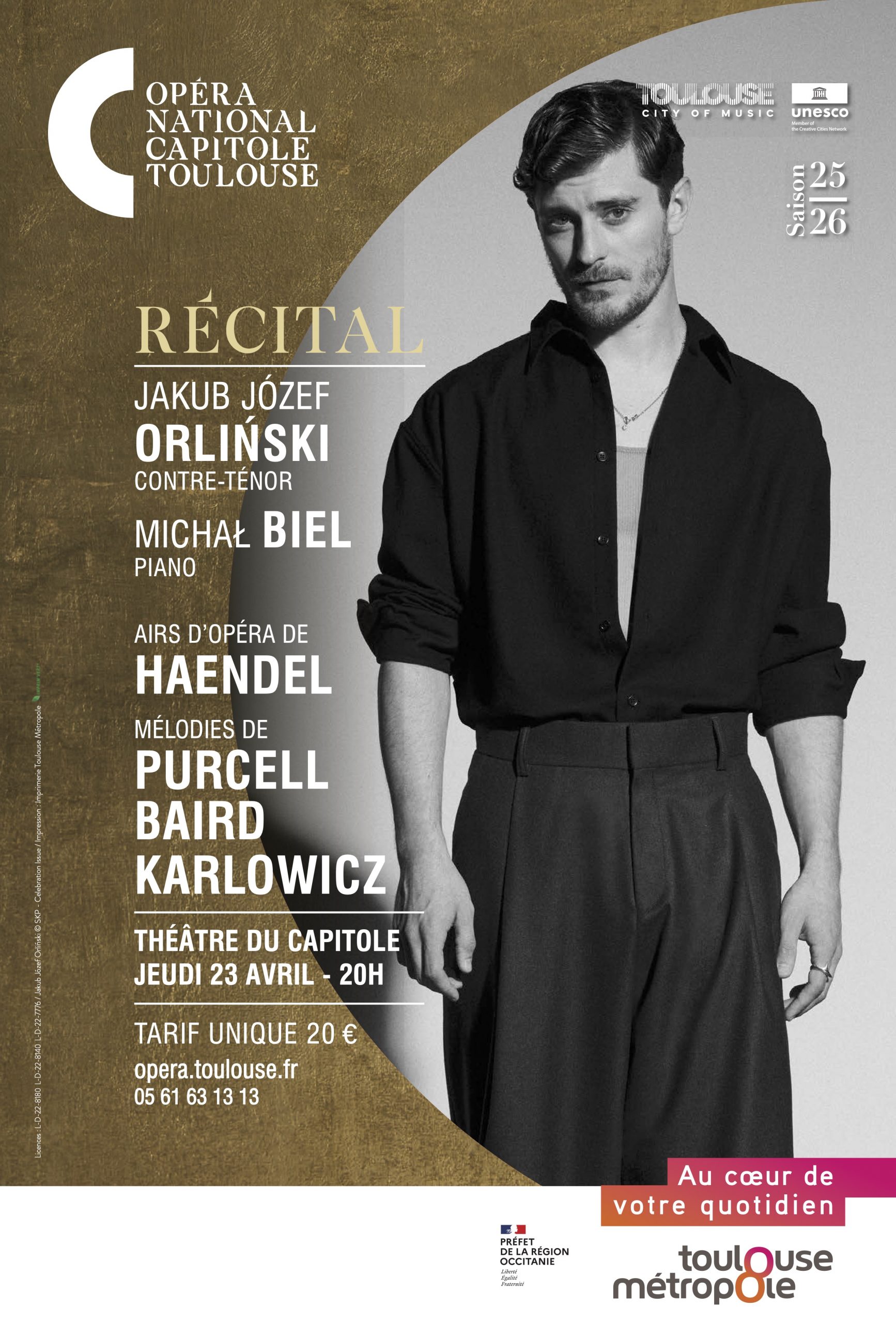 Opéra National Du Capitole Jakub Joseph Orlinski