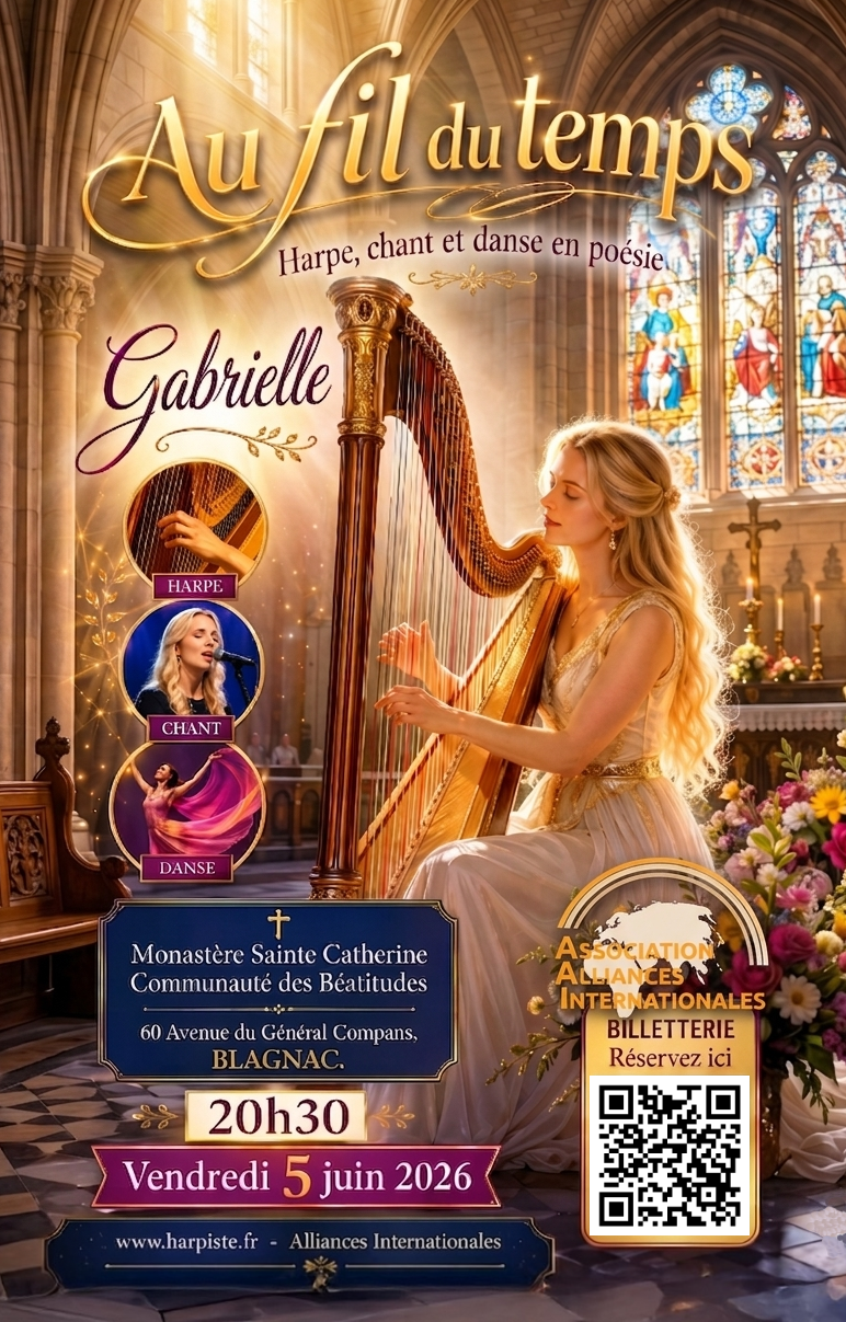 Affiche Au Fil Du Temps Concert Harpe