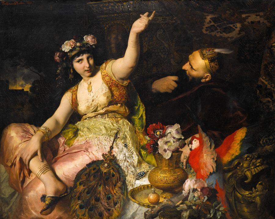 Ferdinand Keller Scheherazade Und Sultan Schariar (1880)