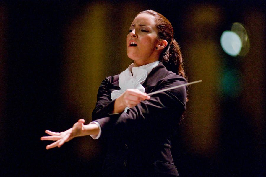 Alondra de la Parra conducts the Russian National Orchestra with soloists Conrad Tao, Piano and Sir James and Lady Jeanne Galway, flutes at the Festival of the Arts BOCA