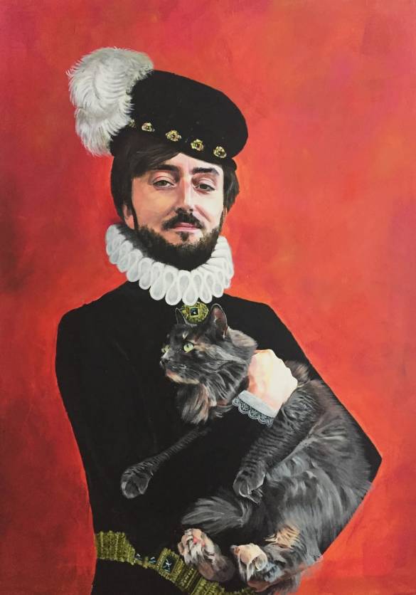Carole Bourdeu Portrait avec Chat